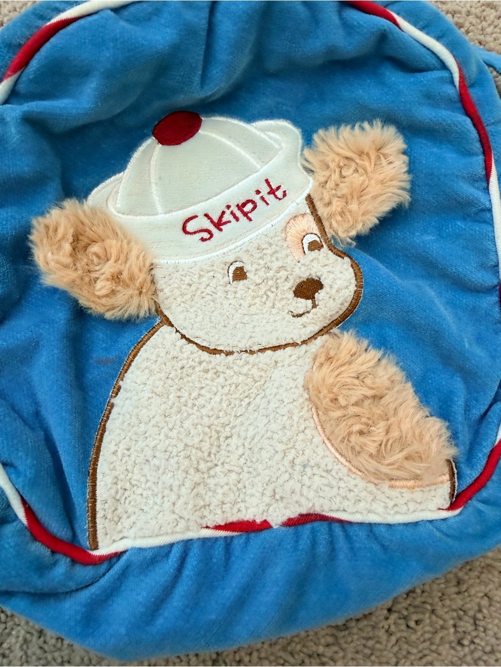 Bunnies By The Bay Skipit Puppy Blue Plush Kids Backpack - Picture 2 of 7